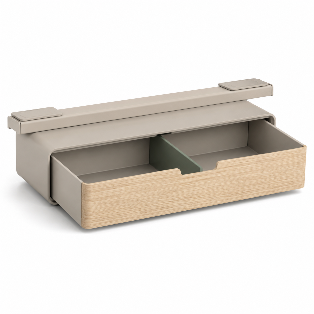 SlideNest Under-Desk Storage Drawer — Forest Green