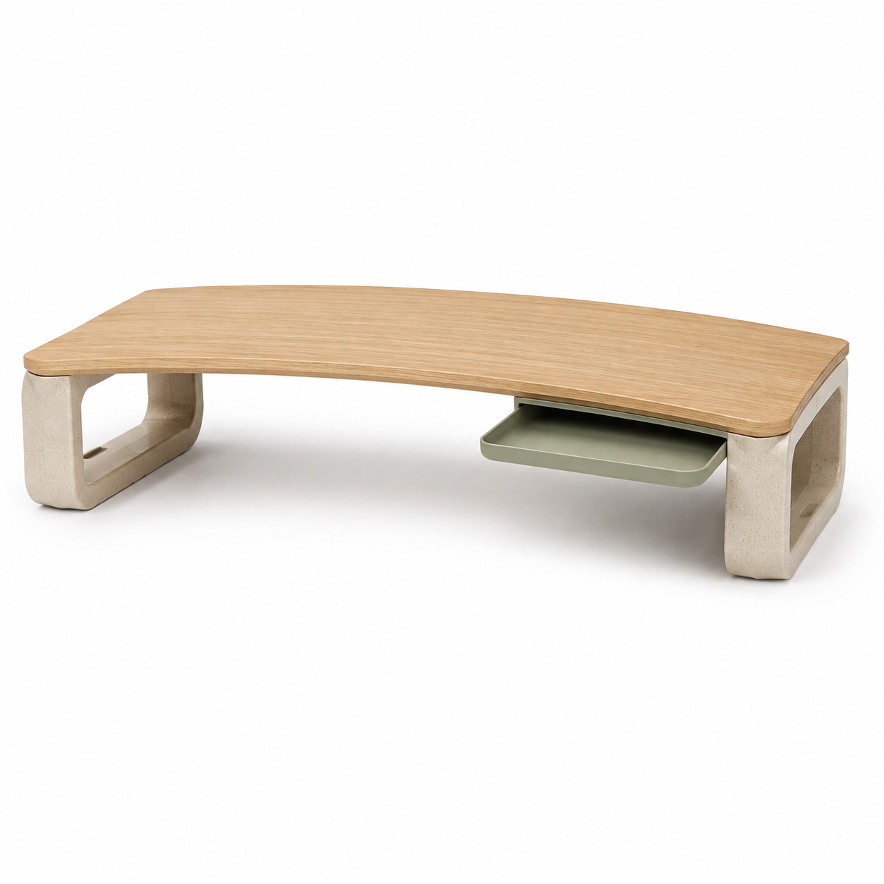BridgeArc Monitor Riser with Storage — Forest Green