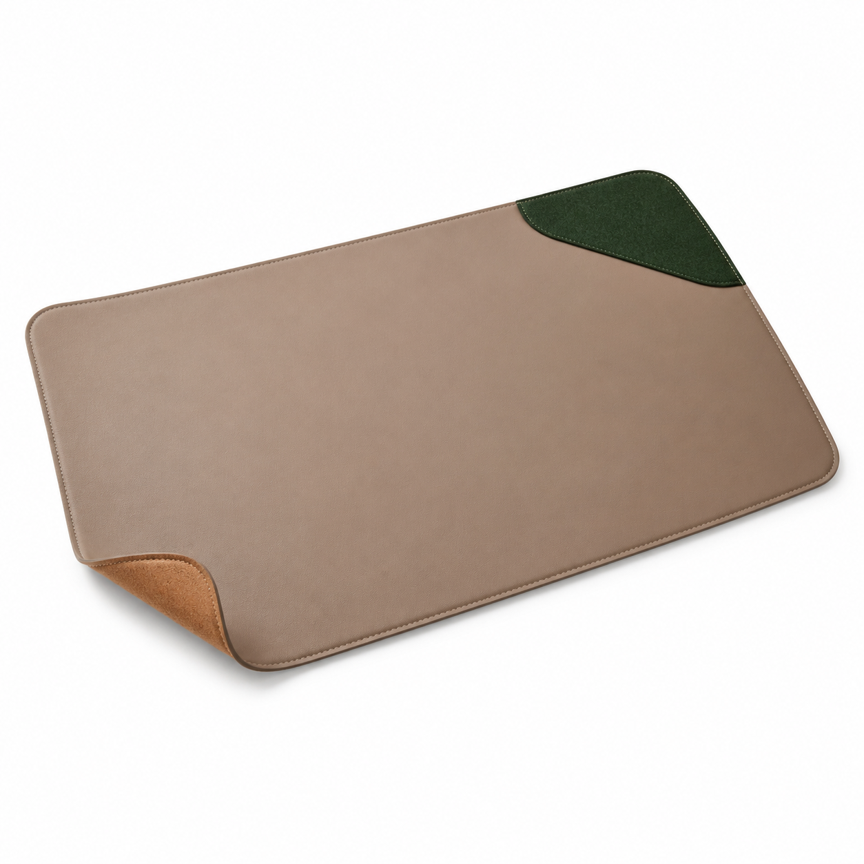 Contour Felt & Cork Desk Mat — Forest Green
