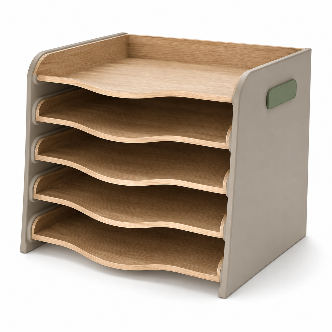 Ridge Five-Tier Desktop File Rack — Forest Green