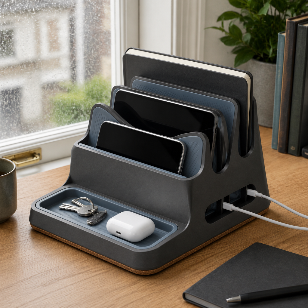 SlotDock Device & Cable Organiser — Forest Green