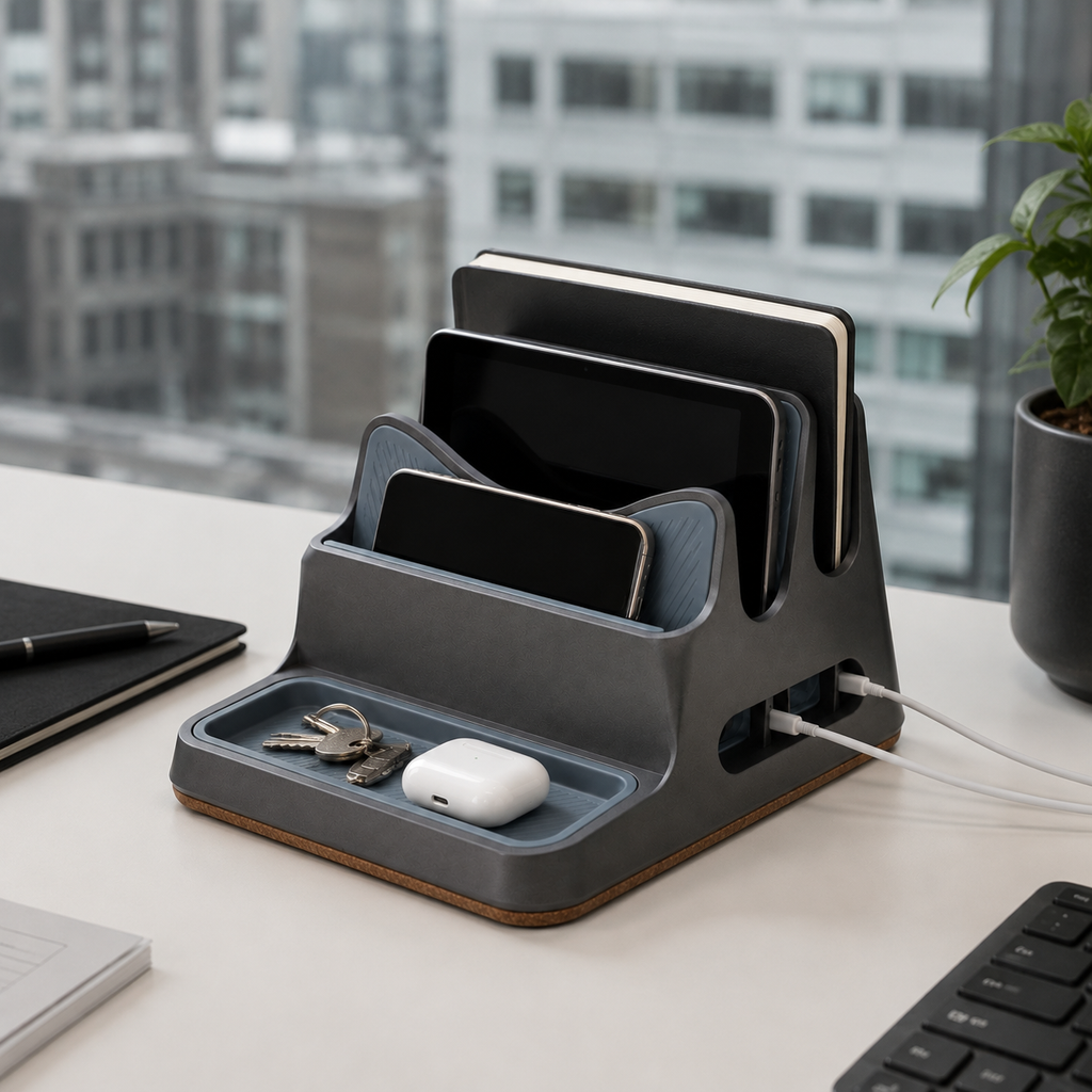 SlotDock Device & Cable Organiser — Forest Green