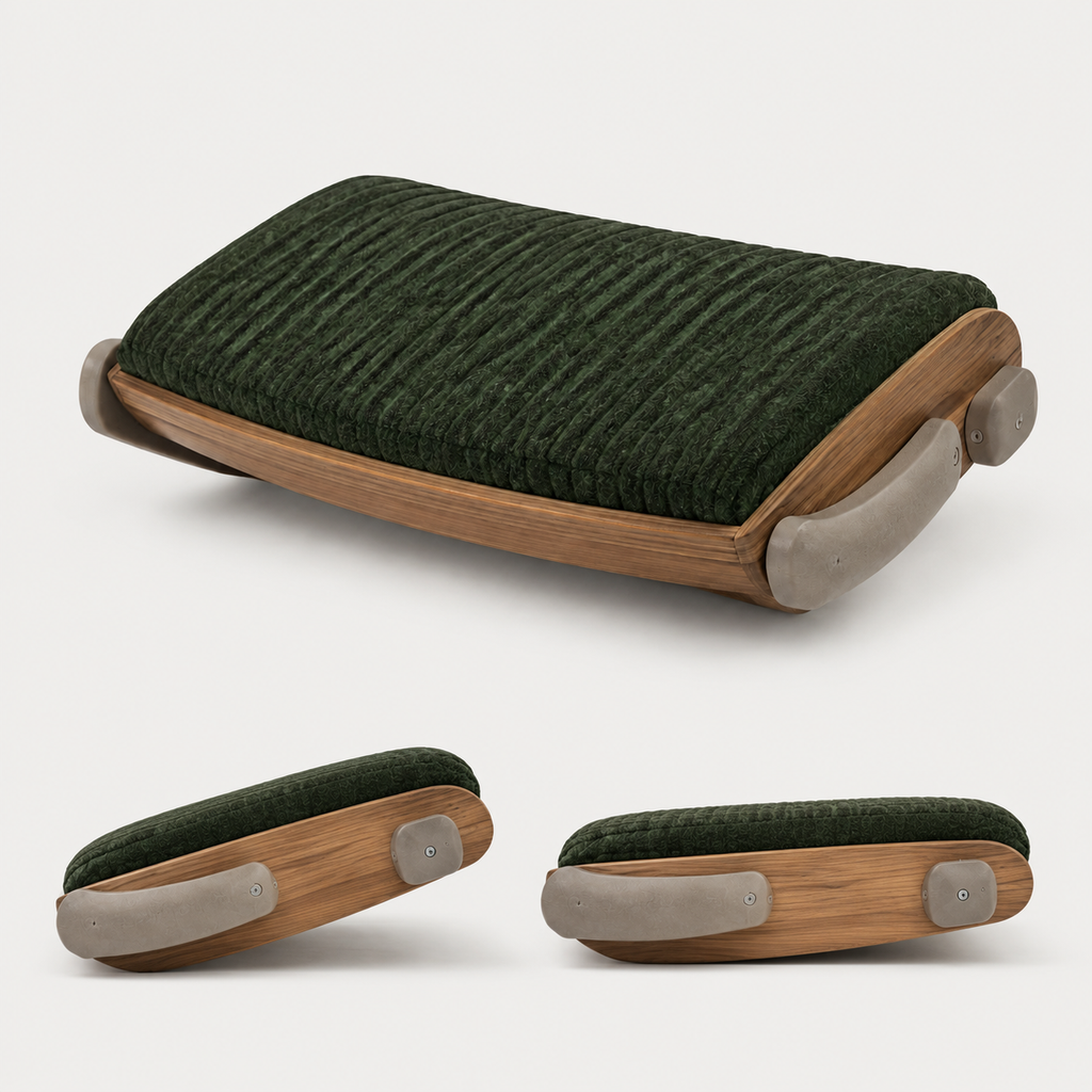 SwayRest Cushioned Rocking Footrest — Forest Green