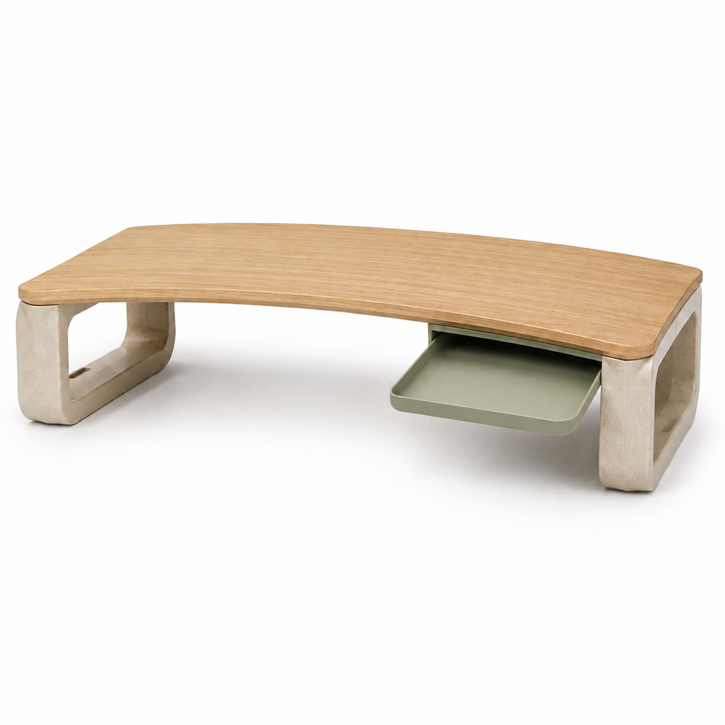 BridgeArc Monitor Riser with Storage — Forest Green