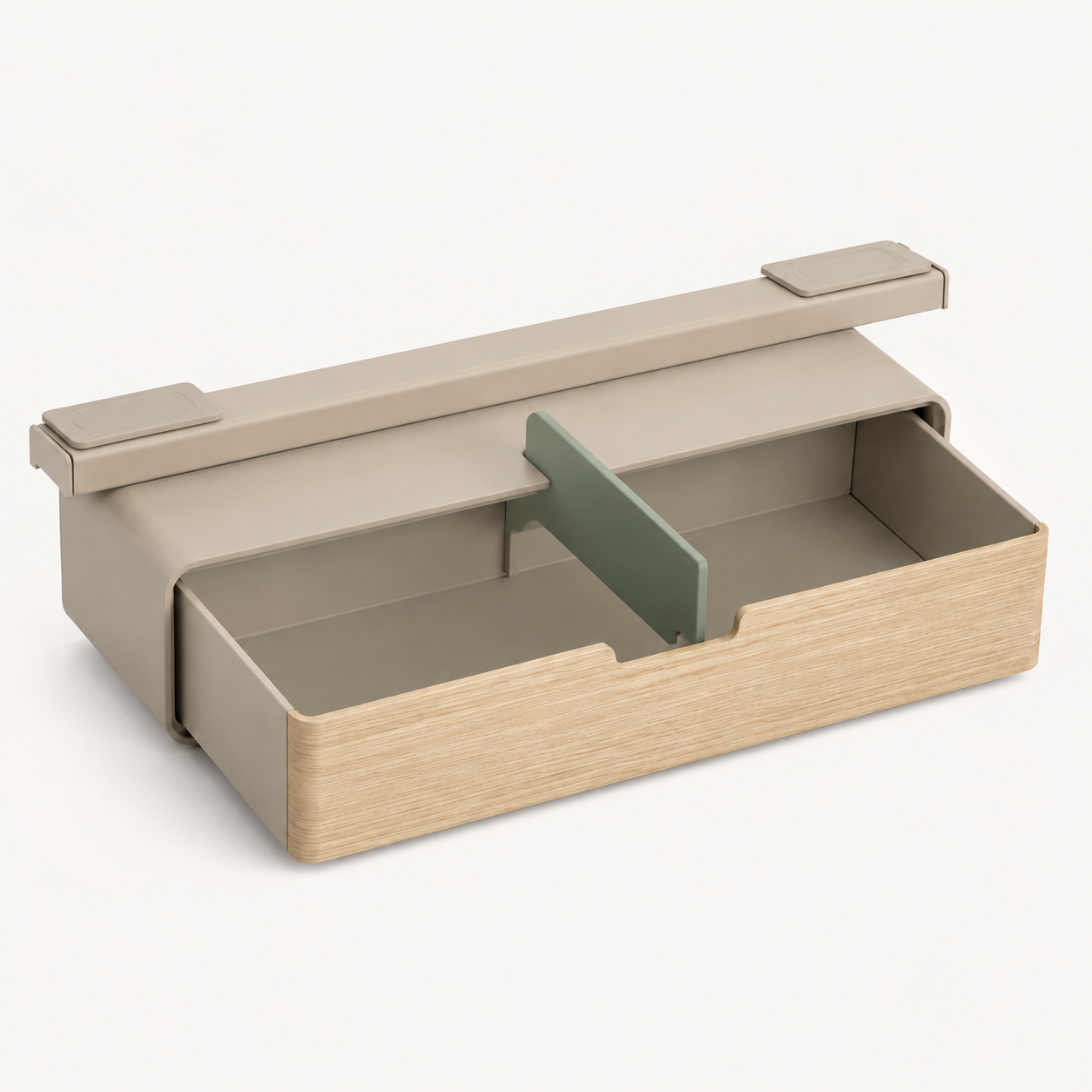 SlideNest Under-Desk Storage Drawer — Forest Green