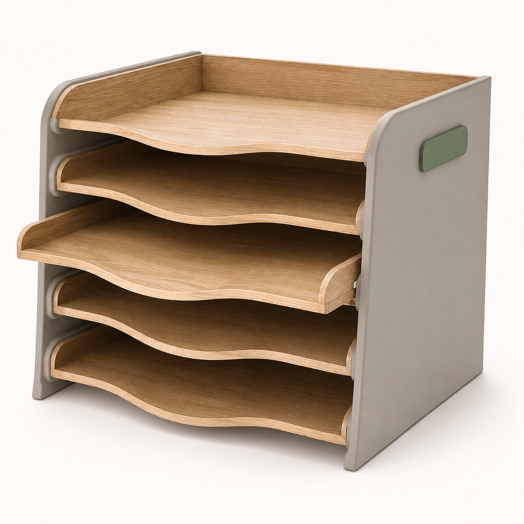 Ridge Five-Tier Desktop File Rack — Forest Green