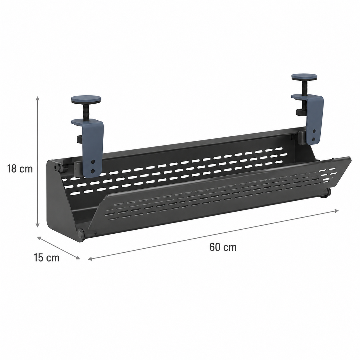 SpanFold Under-Desk Cable Tray — Forest Green
