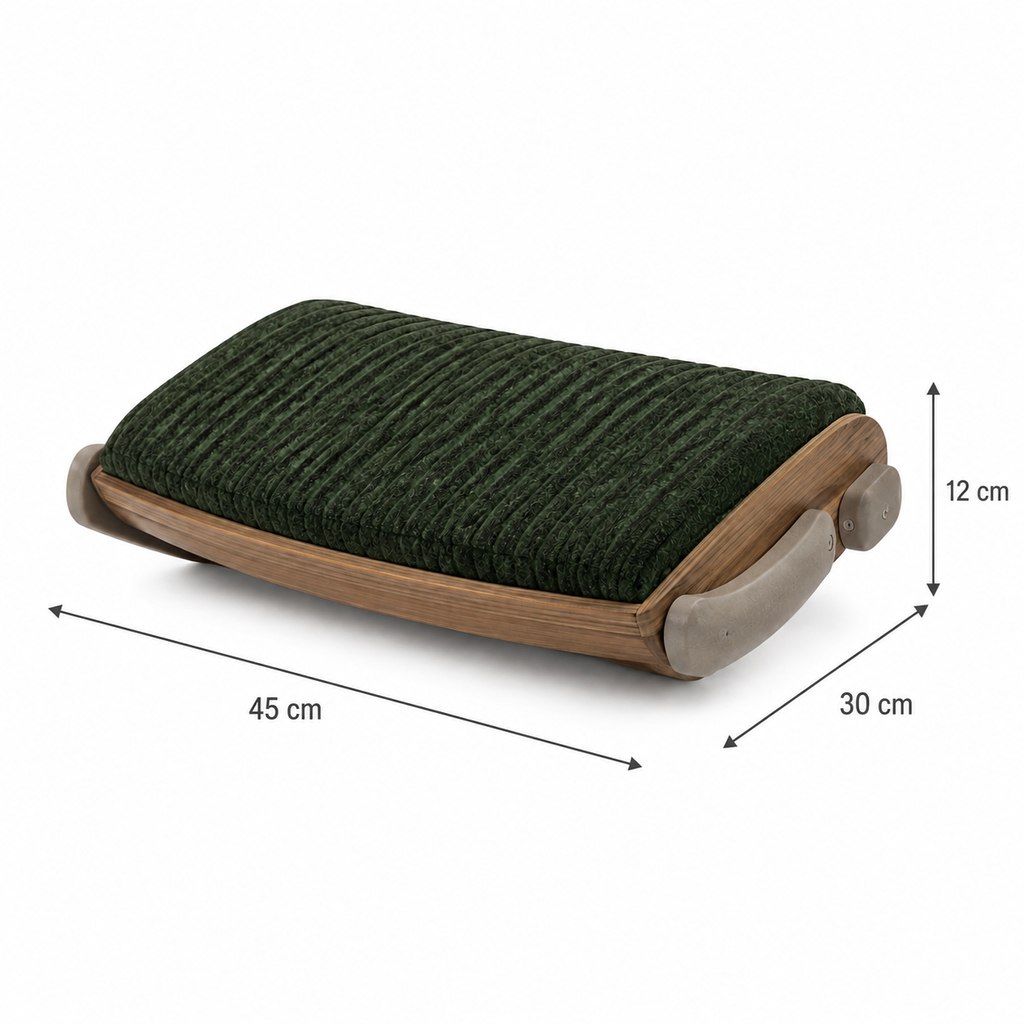 SwayRest Cushioned Rocking Footrest — Forest Green