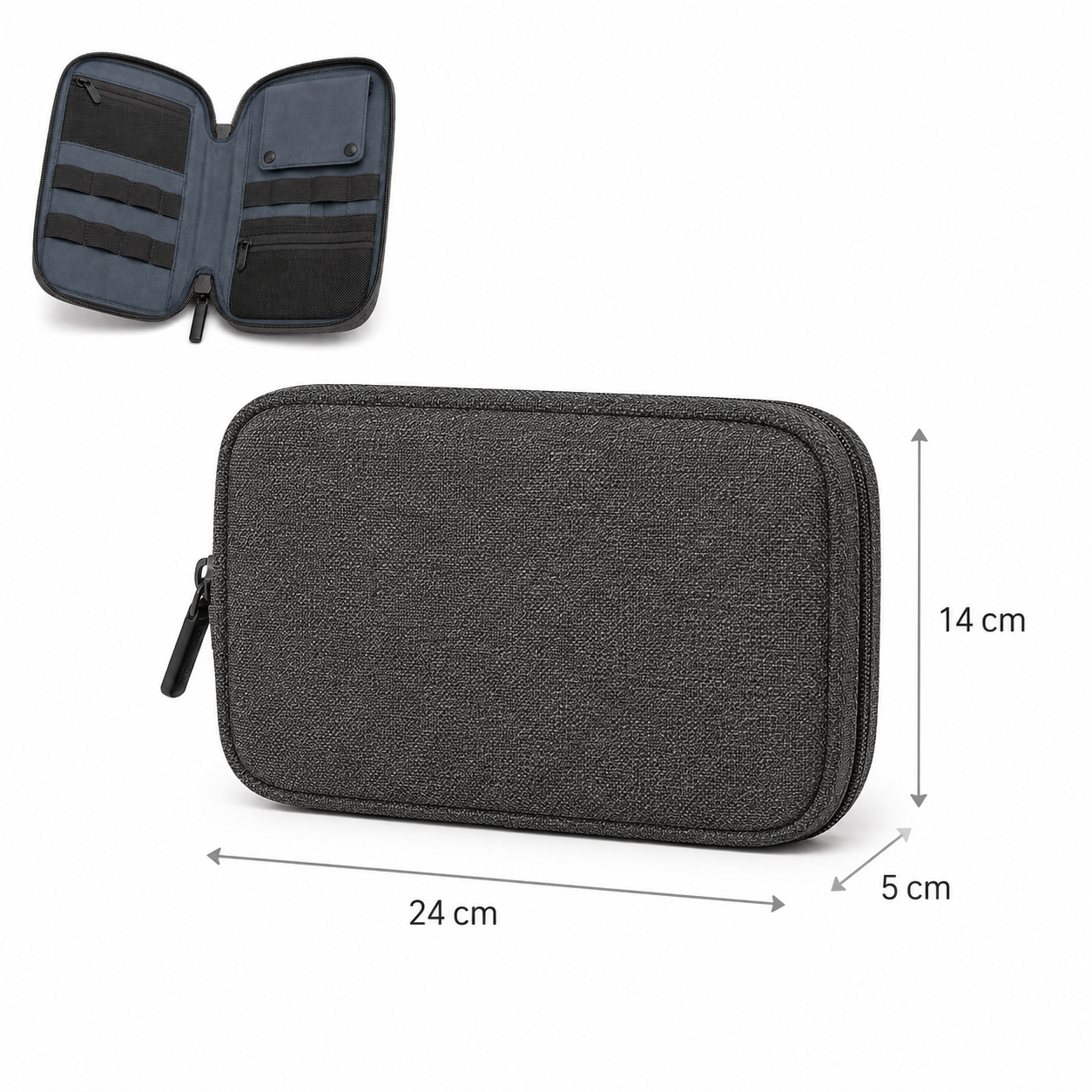 FoldGrid Tech Travel Organiser — Forest Green