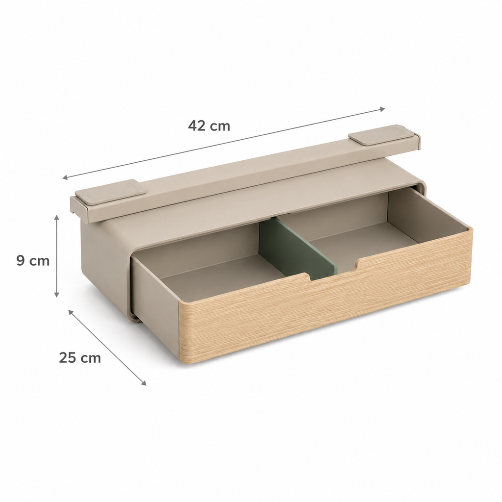SlideNest Under-Desk Storage Drawer — Forest Green